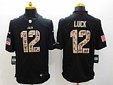 Nike Colts 12 Andrew Luck Black Salute To Service Limited Jersey,baseball caps,new era cap wholesale,wholesale hats